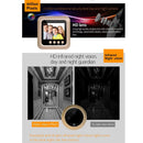 2.4 Screen 2.0Mp Security Camera With Night Vision And Video Recording - No Disturb Peephole Viewer - Black