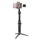 3-Axis Gimbal Stabilizer With Tripod Mount & Fill Light For Smartphones - Black