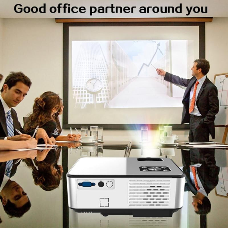 720P Hd Smart Projector - Hdmi X 2 Usb X 2 Vga Av - 1280X720 Resolution - Black