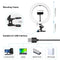 10.2 Ring Light with Monitor Clip & Usb 3 Modes Dual Colour Temperature Dimmable Curved Diffuse Vlogging Selfie Beauty Photography Video Lights Phone Clamp - Black