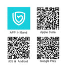 Waterproof Smart Bracelet With Tft Screen - 6 Inches - Black
