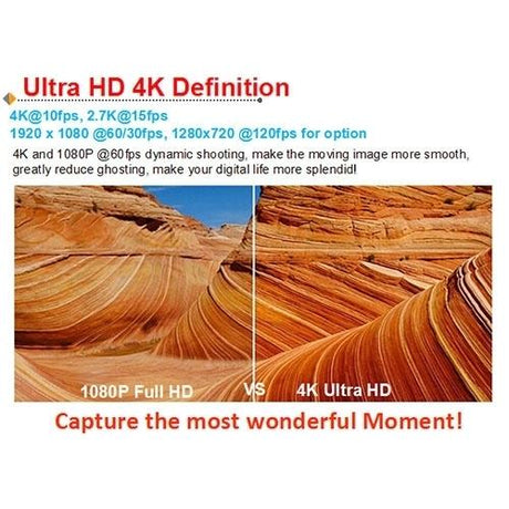 4K Ultra Hd Wifi Sports Camera With 170 Degree Wide Angle Lens And Waterproof Capability