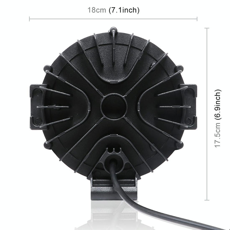 2 Pcs 3500Lm 6500K White Light 17 Led Waterproof Car Boat Marine Work Lights Spotlight Led Bulbs 30 Degrees Adjustable Dc 10 - 30V - Black