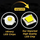 2 Pcs 3500Lm 6500K White Light 17 Led Waterproof Car Boat Marine Work Lights Spotlight Led Bulbs 30 Degrees Adjustable Dc 10 - 30V - Black