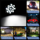 2 Pcs 3500Lm 6500K White Light 17 Led Waterproof Car Boat Marine Work Lights Spotlight Led Bulbs 30 Degrees Adjustable Dc 10 - 30V - Black
