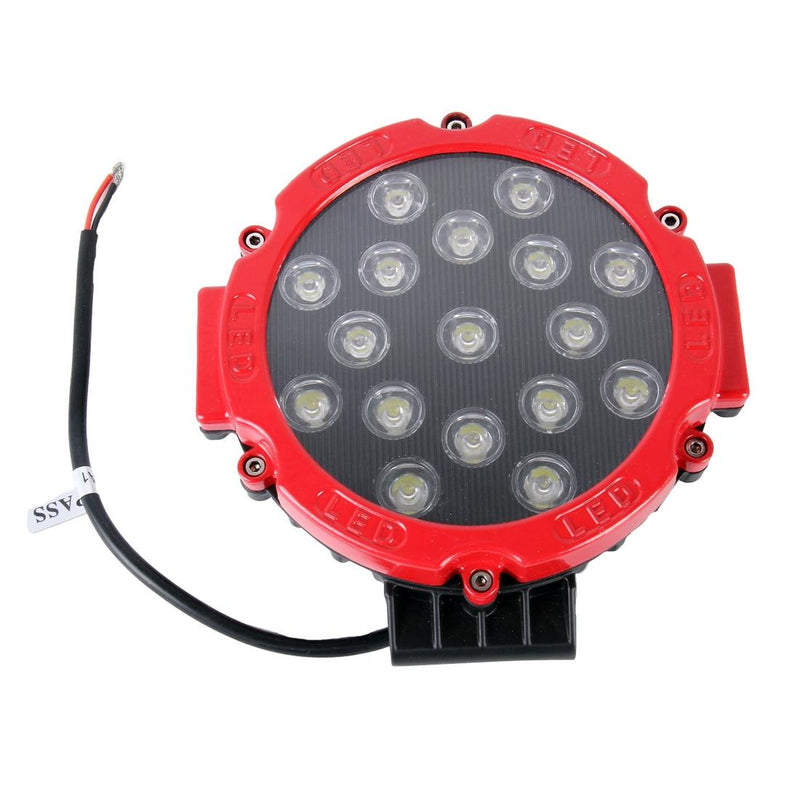 2 Pcs 3500Lm 6500K White Light 17 Led Waterproof Car Boat Marine Work Lights Spotlight Led Bulbs 30 Degrees Adjustable Dc 10 - 30V - Black