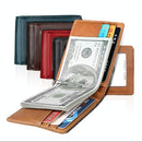Anti-magnetic Leather Rfid Wallet - Sleek & Secure - Black