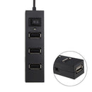 4-Port Usb 2.0 Hub With Switch - Black