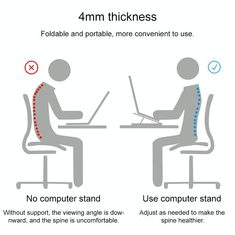 Adjustable Notebook Stand For Improved Cooling And Comfort - Black