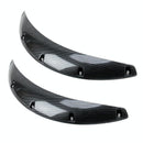 2 Pcs 58Cm Car Stickers Rubber Round Arc Strips Fender Flares Wheel Eyebrow Decal Sticker Black