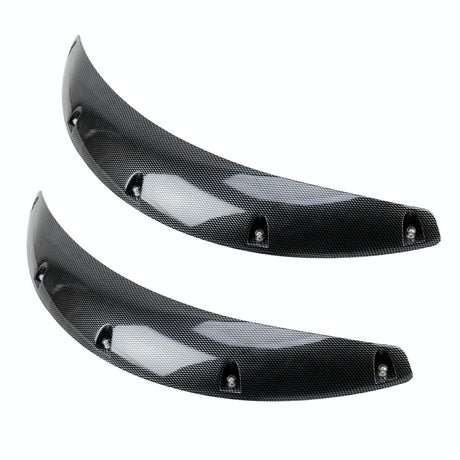 2 Pcs 58Cm Car Stickers Rubber Round Arc Strips Fender Flares Wheel Eyebrow Decal Sticker Black