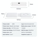 Foldable Dual Wireless Charger For Phones Iwatch Airpods - Black