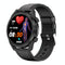 1.39 Inch Ips Screen Ip67 Waterproof Leather Band Smart Watch Support Body Temperature Monitoring / Ecg - Black