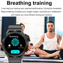 1.39 Inch Ips Screen Ip67 Waterproof Leather Band Smart Watch Support Body Temperature Monitoring / Ecg - Black