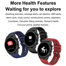 1.39 Inch Ips Screen Ip67 Waterproof Leather Band Smart Watch Support Body Temperature Monitoring / Ecg - Black