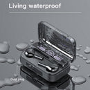 Touch Bluetooth Earphones with Noise Cancellation and Charging Box - Black