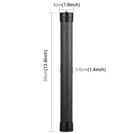 35cm Carbon Fiber Monopod Extension for Gimbal - Black