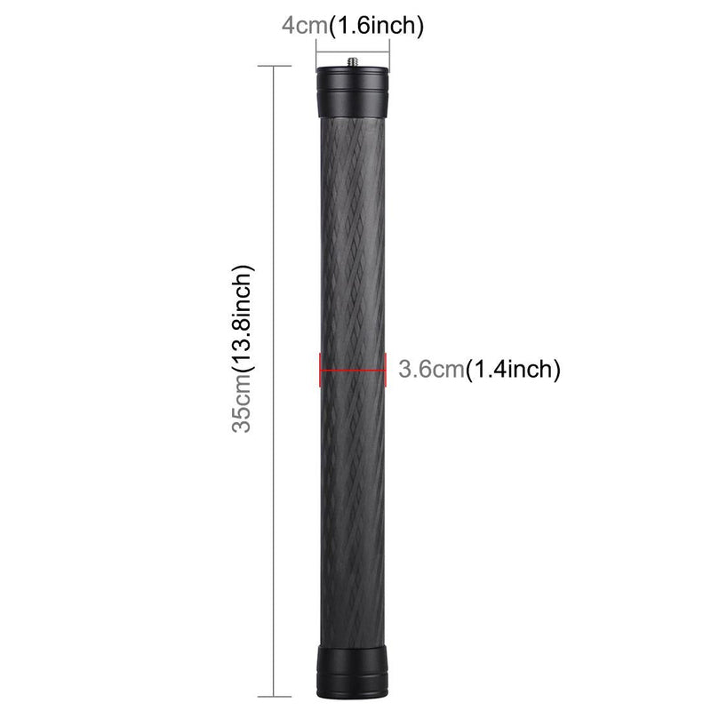 35cm Carbon Fiber Monopod Extension for Gimbal - Black