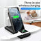 3 In 1 Foldable Wireless Charger For Iphone Iwatch Airpods - Black