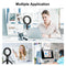 6.2 Dual-Colour Ring Light With Usb 3 Modes Monitor Clip - Black