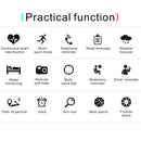 Waterproof Tft Smart Bracelet With Call / Heart / Sleep / Sedentary / Bp Monitoring - Black