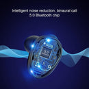 Wireless Stereo Bluetooth Headset with Charging Case and Digital Display - X7 Tws V5.0 - Black