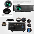 1800 Lumens Home Theater Projector With Remote - Supports Av Usb Vga Hdmi - Black