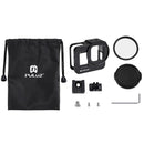 Aluminum Protective Cage With 52Mm Uv Lens For Gopro Hero8
