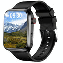1.91 Inch Ips Screen Ip67 Waterproof Silicone Band Smart Watch Support Body Temperature Monitoring / Ecg - Black