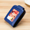 Women Vertical Cowhide Leather Rfid Wallet - Sapphire Blue