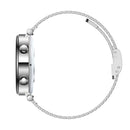 Women Smart Watch With Bt Call Health Tracking And Sos - Compact And Stylish - Silver Steel Band