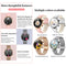 Women Smart Watch With Bt Call Health Tracking And Sos - Compact And Stylish - Silver Steel Band