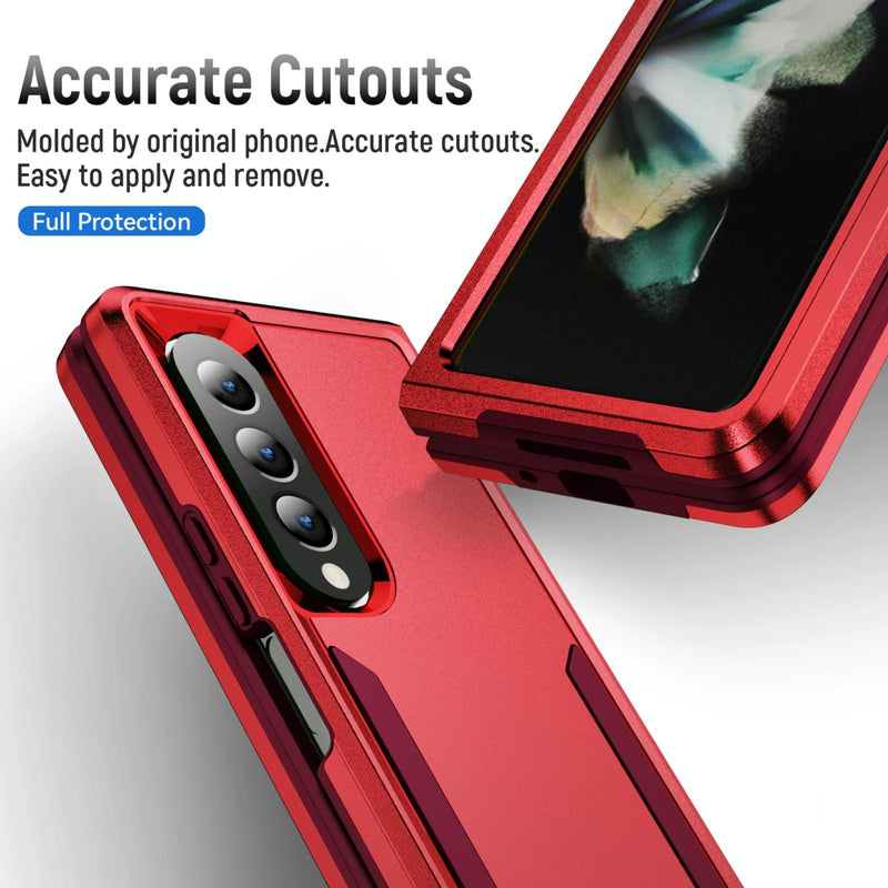 For Samsung Galaxy Z Fold4 5G Shockproof Pc Tpu Case - Black
