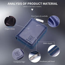 Men'S Leather Card Holder Casual Driver License Wallet - Dark Blue
