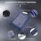 Men'S Leather Card Holder Casual Driver License Wallet - Dark Blue