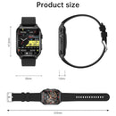 1.96 Inch Ips Screen Smart Watch Supports Bluetooth Calls / Blood Oxygen Monitoring - Silver