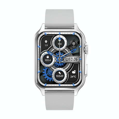 1.96 Inch Ips Screen Smart Watch Supports Bluetooth Calls / Blood Oxygen Monitoring - Silver