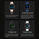 1.69 Inch Ips Touch Screen Ip68 Waterproof Smart Watch Support Sleep Monitoring / Heart Rate Monitoring / Bluetooth Call / Body Temperature Monitoring - Blue