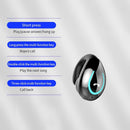 Ultra-light Wireless Earphone with Mic - Bluetooth 5.0 - Ear Clip - Stereo - Black