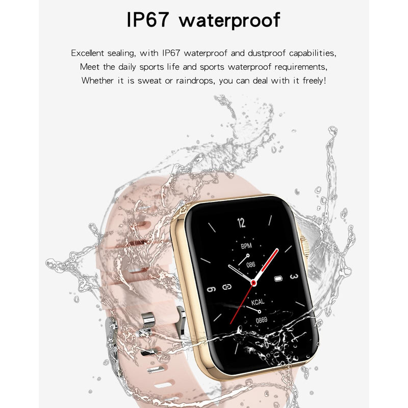 1.6 Inch Waterproof Smart Watch With Ips Colour Screen Sport Sleep Heart Rate Monitoring - Grey