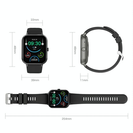 1.83 Inch Touch Screen Ai Voice Heart Rate / Blood Oxygen / Blood Pressure / Sleep Monitoring Bluetooth Smartwatch - Pink