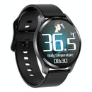1.28 Inch Tft Colour Screen Ip67 Waterproof Smart Watch Support Body Temperature Monitoring / Sleep Monitoring / Heart Rate Monitoring - Black