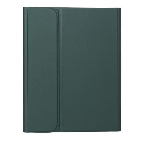 2022 Ipad 10.9 Touch Keyboard Leather Case With Pen Slot - Dark Green