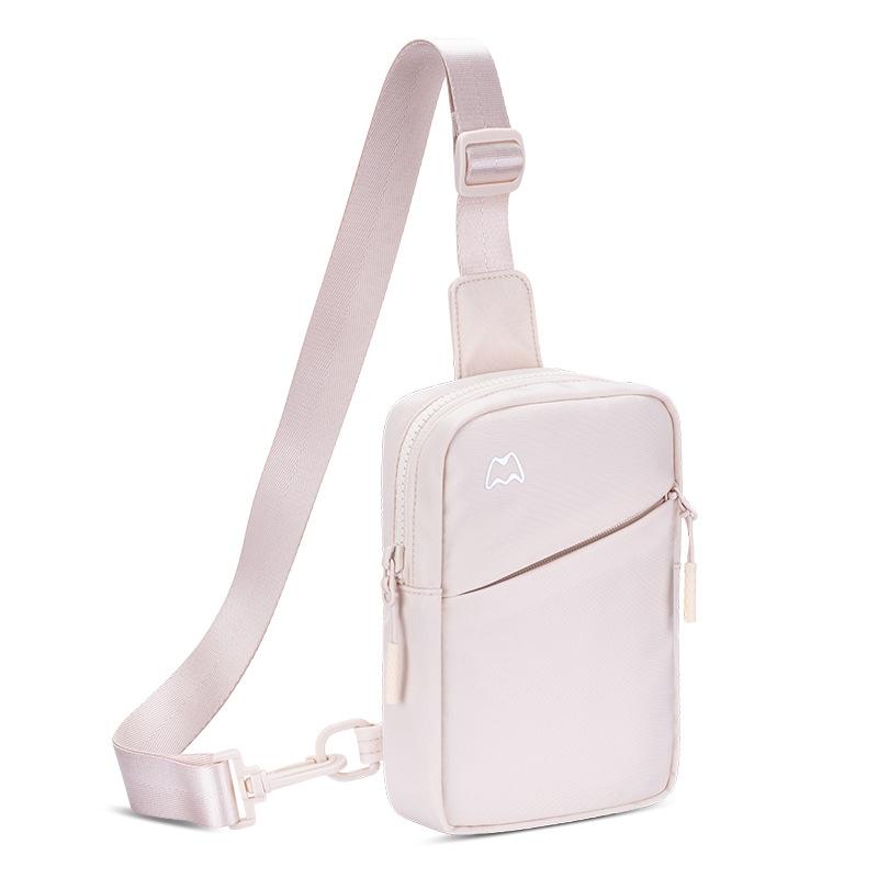Lightweight Outdoor Sports Chest Bag Cell Phone Crossbody Pack - Beige