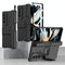 For Samsung Galaxy Z Fold4 5G Magnetic Armor Case With Push Pen - Black