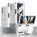 For Samsung Galaxy Z Fold4 5G Magnetic Armor Case With Push Pen - Black