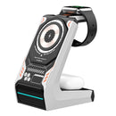 3 In 1 Wireless Charger For Mobile Phone And Earphones - Grey