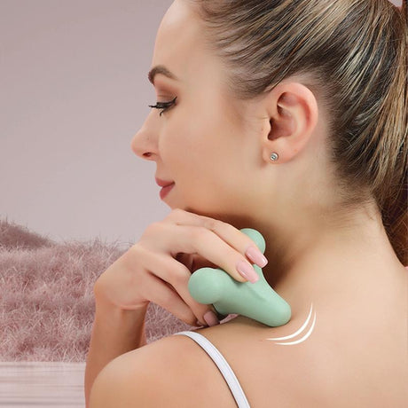 4-Corner Fascia Massage Ball For Neck & Shoulder Relief Yoga & Fitness - Purple