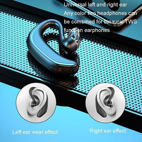 Business Bluetooth Earphones - Left / Right Rotation - Blue