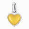 925 Sterling Silver Heart Pendant For Diy Bracelets & Necklaces - Green